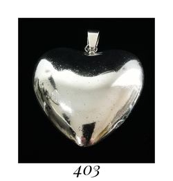 Huge 2.7" × 2.2" Handcrafted 3-D Sterling Silver Heart Pendant. Signed