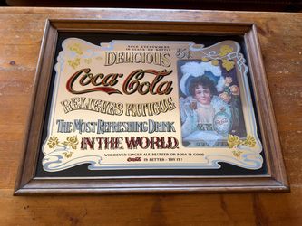 Coca-Cola Vintage Style Framed Mirror Sign
