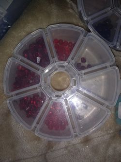 Multiple color wheels of crystal beads