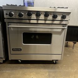 VIKING 36”WIDE DUAL FUEL RANGE STOVE STAINLESS STEEL