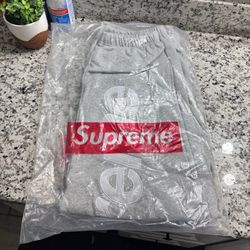 Grey supreme sweatpants