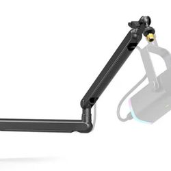 FIFINE Microphone Boom Arm, Low Profile Adjustable Stick Microphone Arm Stand with Desk Mount Clamp,