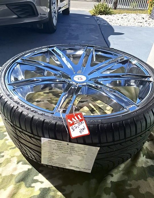 24" CAVALLO'S RIMS AND TIRES BUNDLE 
