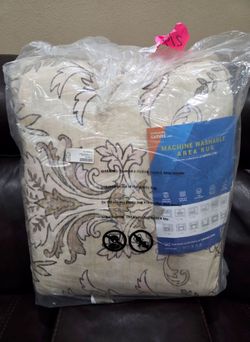 Area Rug 8x10 Beautiful Beige Vintage, Machine Washable 😍 (NEW/OPEN PCKG)