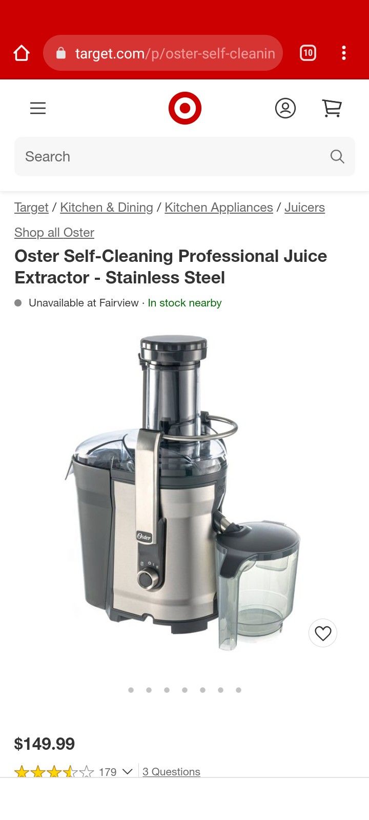 Oster Self Cleaning Juicer.