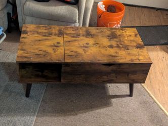Rustic Wood Lift-Top Coffee Table