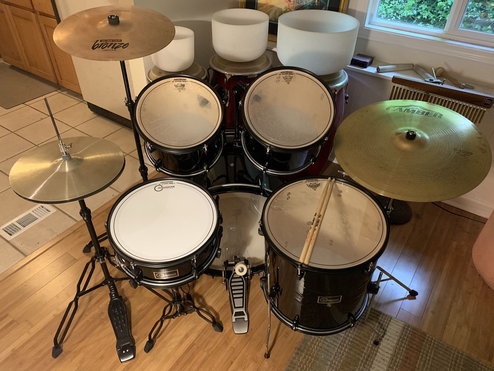 Upgraded Gammon Drum Set, Cymbals