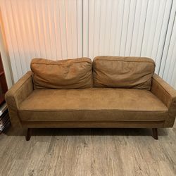 Loveseat Sofa Tufted Faux leather