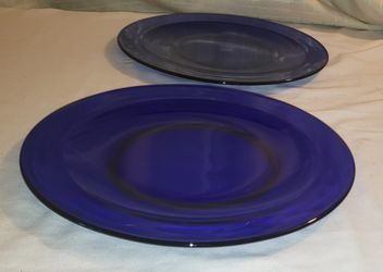 Vintage Cobalt Blue Plates/Platters
