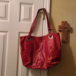 Fossil Leather Handbag