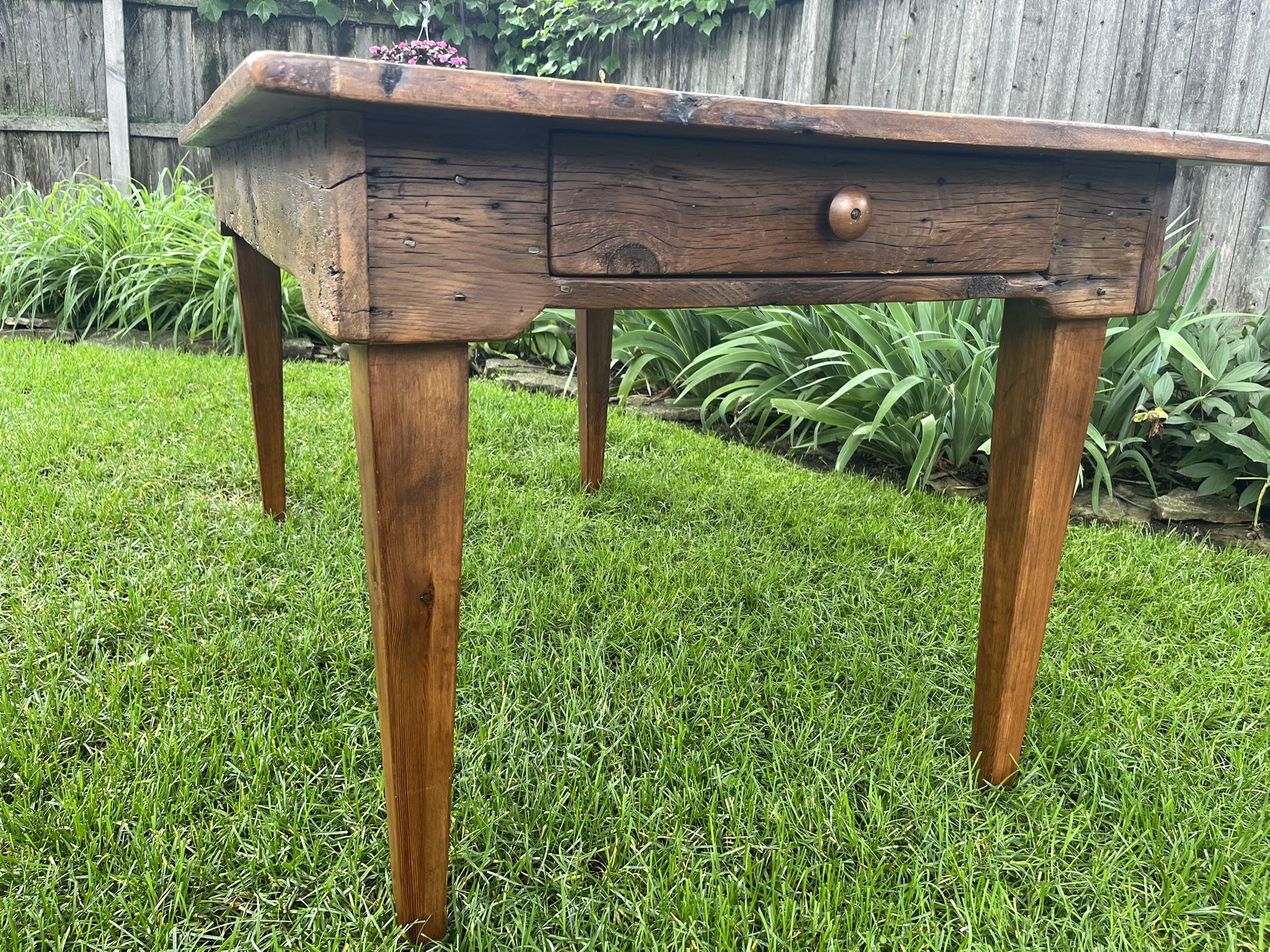 Antique Solid Wood French Farm Table
