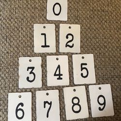 Vintage Style Metal Numbered Tags