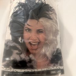 Costume, Halloween Curlla Wig $5. Black And White