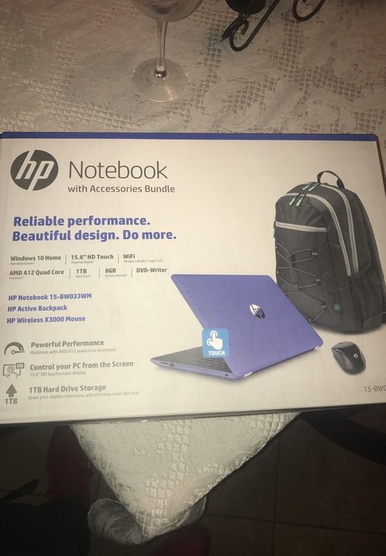 Hp notebook with accessories bundle