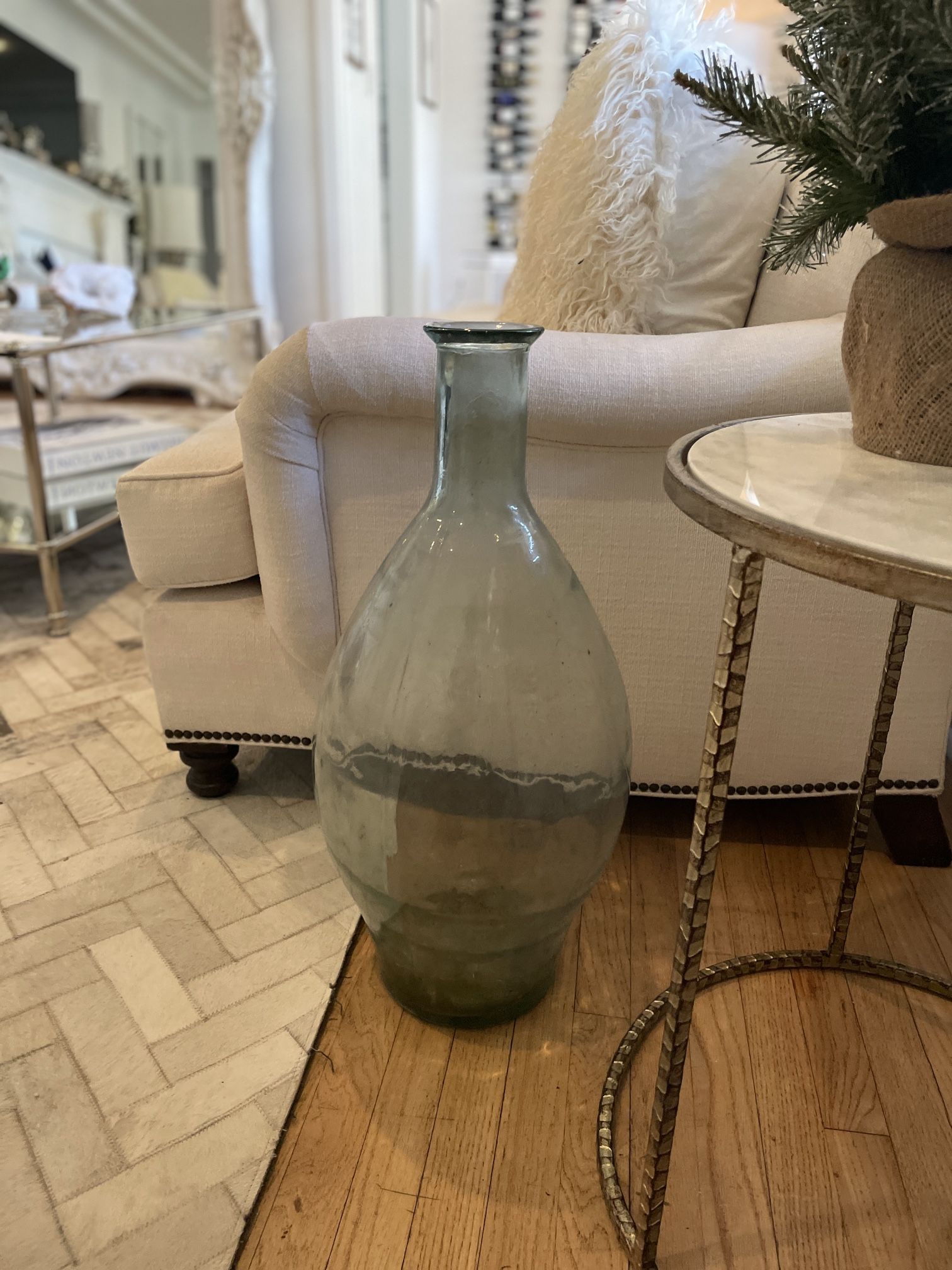 Mid Century Large Hand Blown Vase
