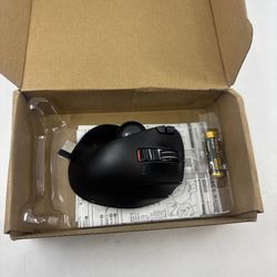 Elecom EX-G Trackball Mouse Left Handed 2.4GHz Wireless Ergonomic 6 Button Black