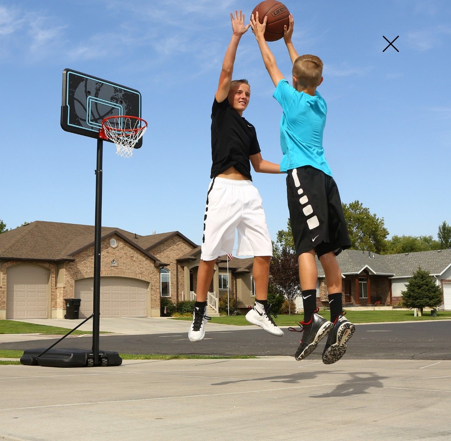 Suitable Portable Basketball Hoop 44 inch Impact Outdoor Sports