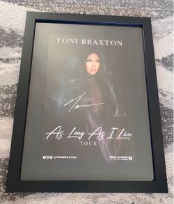 Toni Braxton Signed Tour Poster Framed