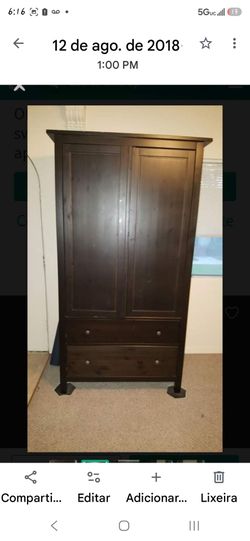 Ikea Hemnes Wardrobe - Brown / Black Finish