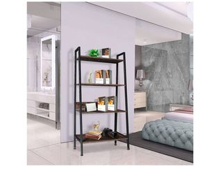 4-Tier Heavy Duty Storage Shelving Unit, 14" x 24" x 48", 4 Tier Wood