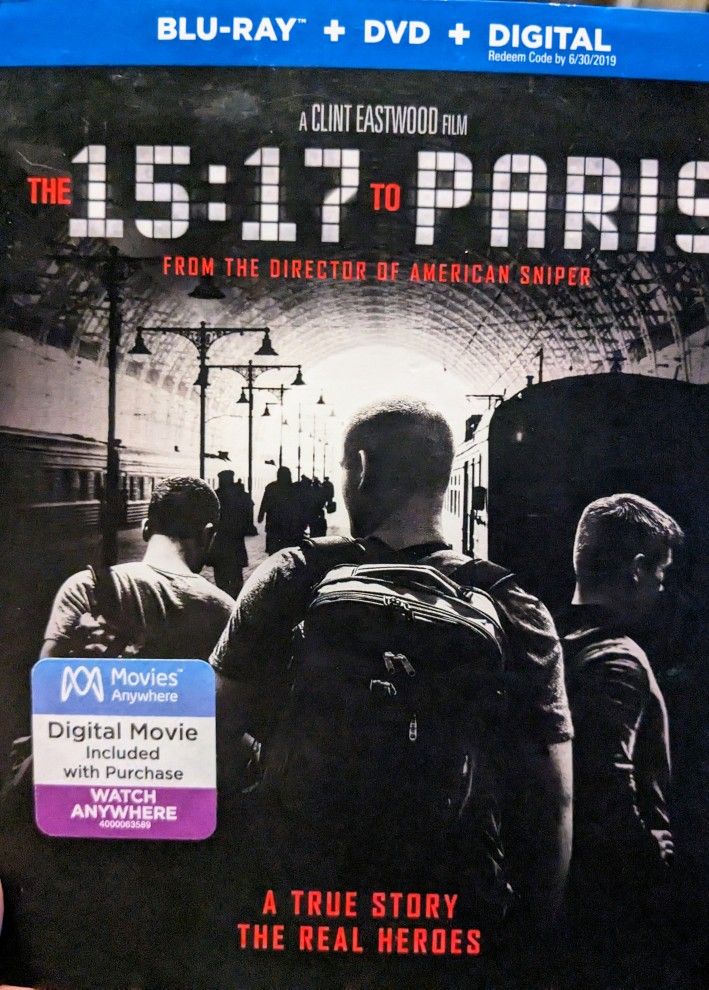 The 15:17 To Paris Blu-ray+DVD+Digital