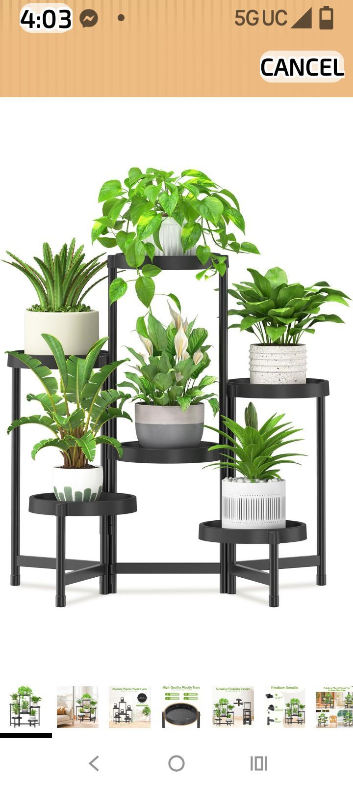 6 tier folding plant stand