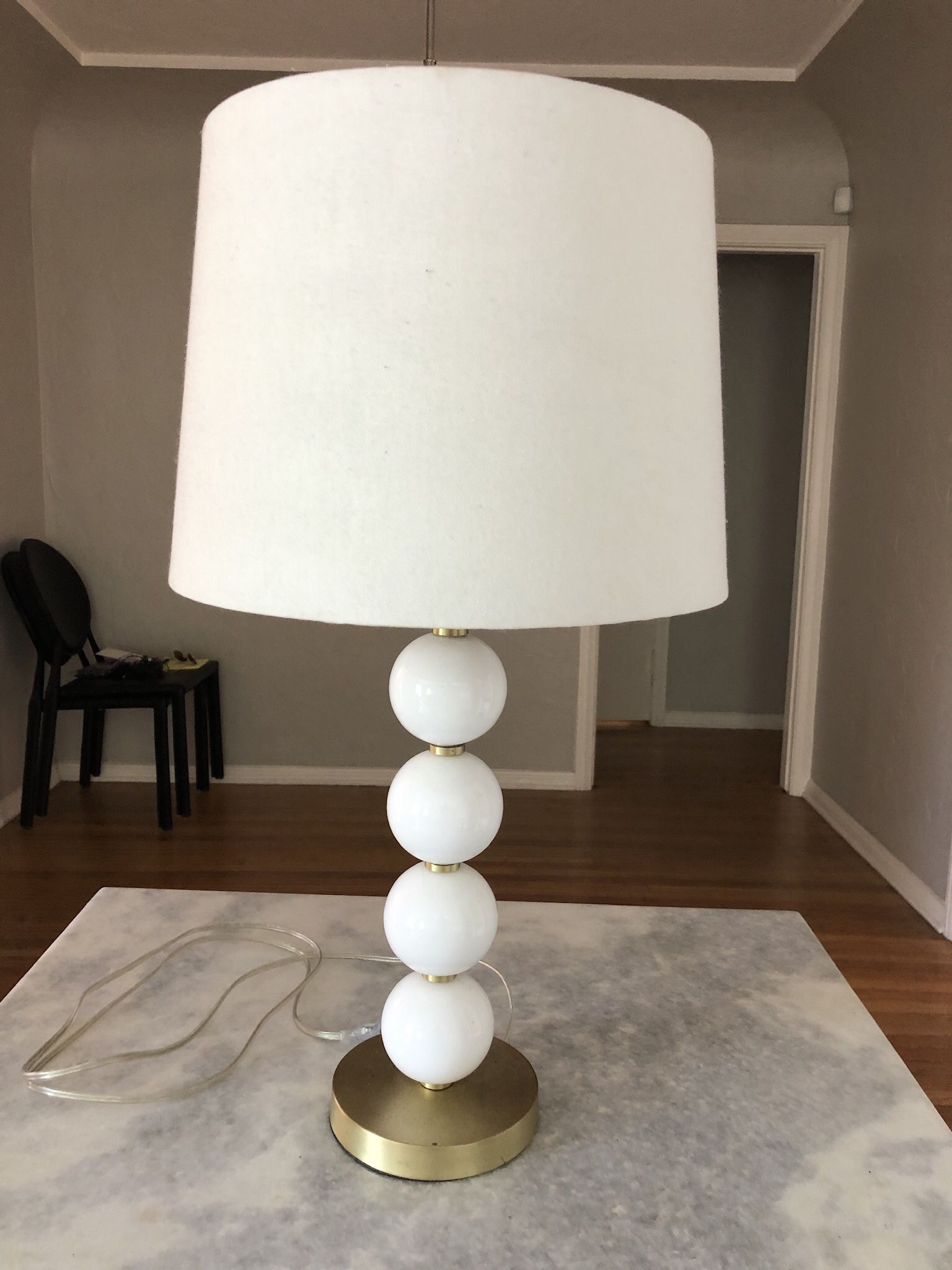 White Gold Table Lamp