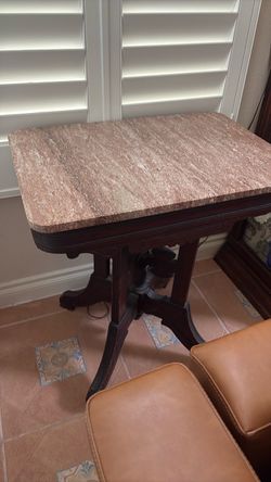 Marble Tables Carved Wood