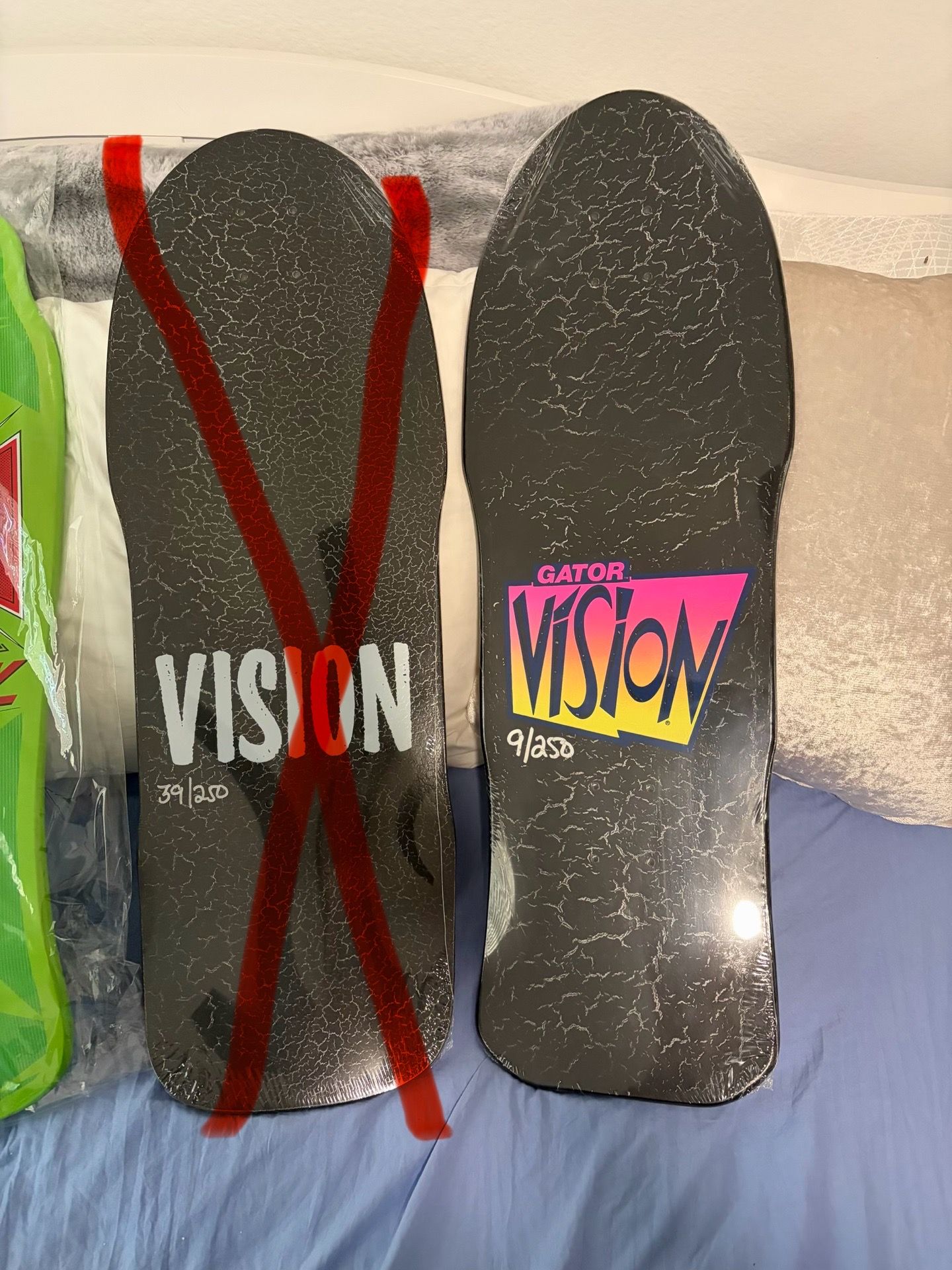 Skateboard decks.