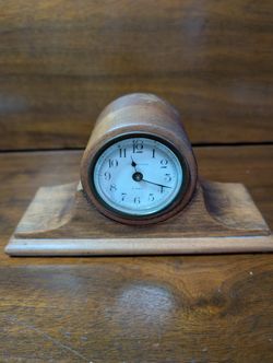 Vintage Mid Century Ansonia 8-Day Wooden Mantel Clock