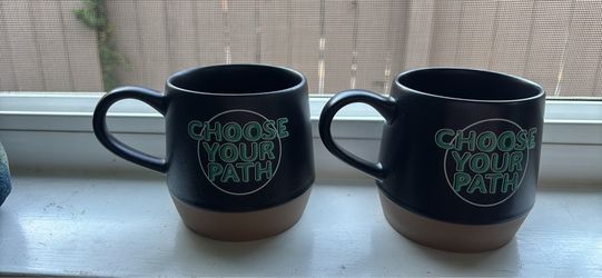 Choose Your Path Ceramic Coffee Mugs Set of 2