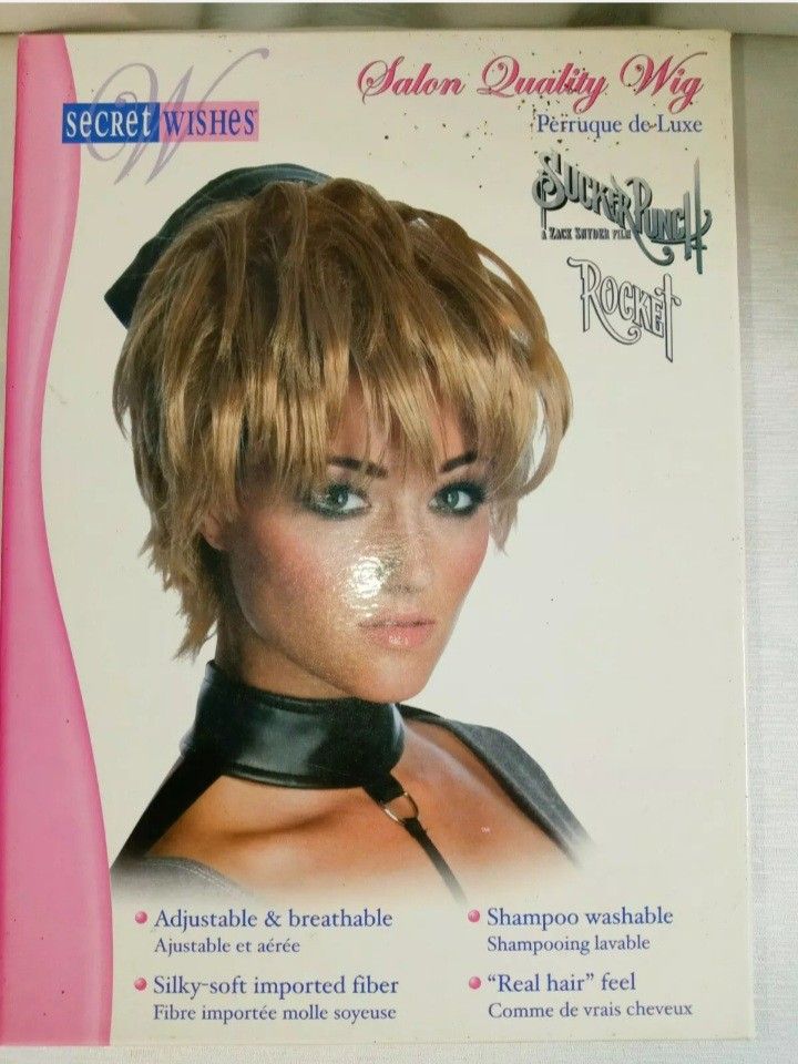 Secret Wishes Blonde Wig Sucker Punch ROCKET Costume PIXIE Hair, Blonde RUBIE'S