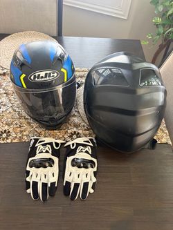 HJC Helmet,  Hardshell LED Backpack & Alpinestars Gloves