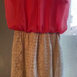  Pink And White Dress