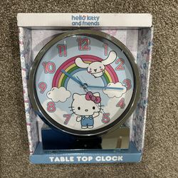 Hello Kitty Cinnamoroll Table Top Clock Medium Size