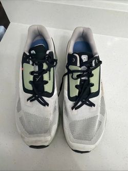 On Running Sneakers White Green Black Lace-Up