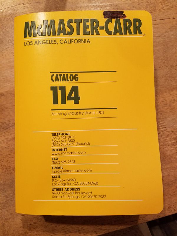 McMaster Carr Catalog 114 Books Magazines In Oakley CA McMaster Carr Catalog 114 Books Magazines In Oakley CA