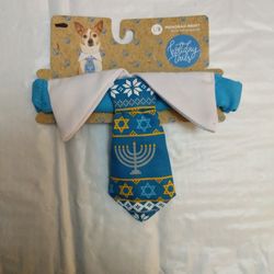Holiday Tails Hanukkah Menorah Print Dog Neckwear - Brand New 