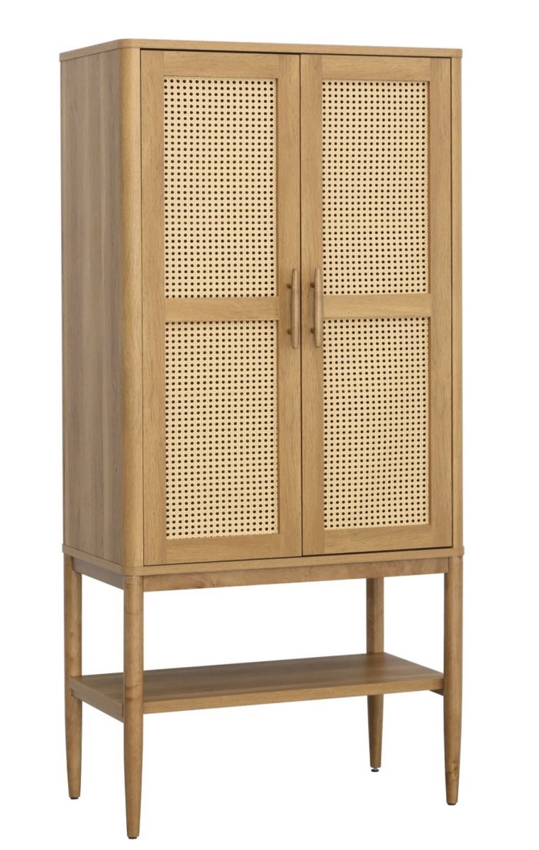 Tall Rattan Cabinet