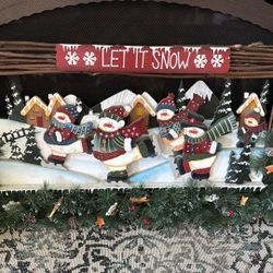 Let it Snow  -  Wooden Wall Hanging