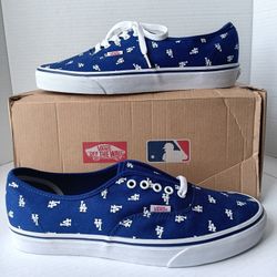 10.5 Vans x Authentic MLB x  Los Angeles Dodgers Men's Skate Shoes 