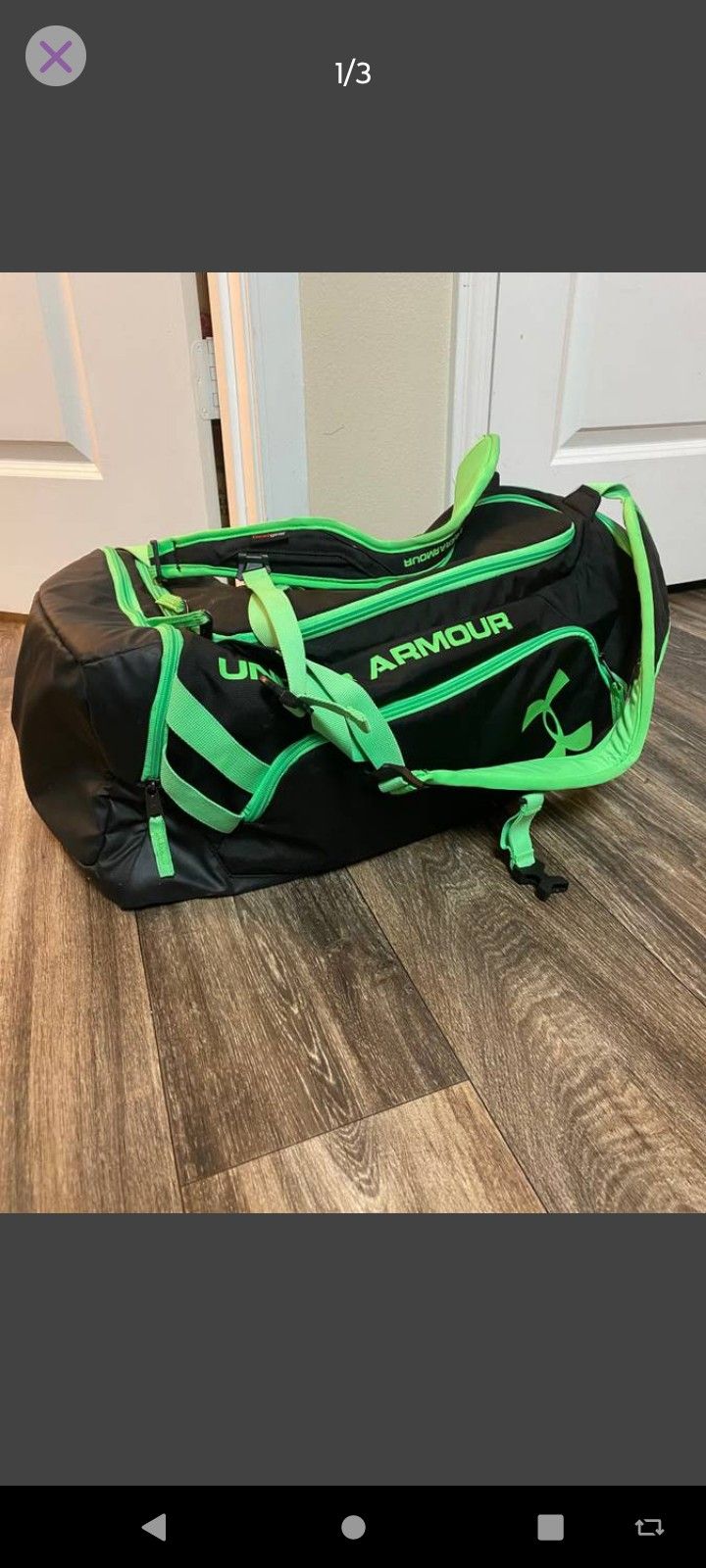 Under Armour Duffle Bag Storm 1 Heatgear Sport Gym Travel, 22"LX12"WX10"H