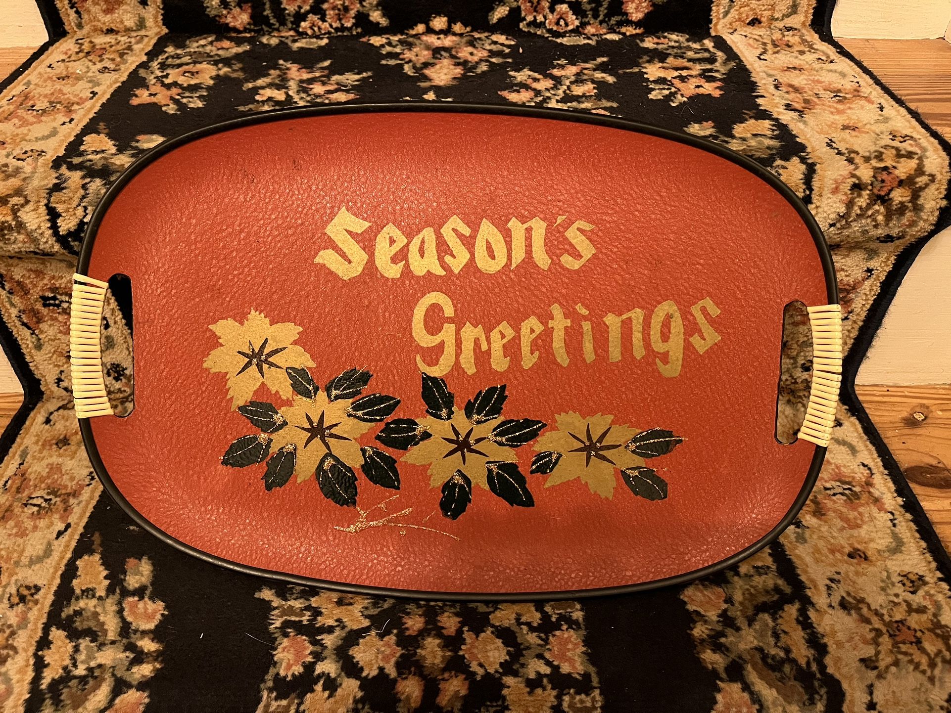 Vintage Funky Holiday Tray
