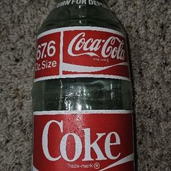 Old Glass Coke Bottle With Cap Coca Cola