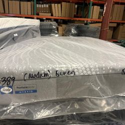 Queen Mattress Sealy Posturepedic Hybrid Display 