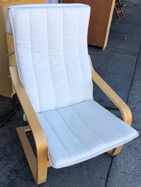 #100434 Cream Colored Poang Chair 26.75" Wide x 23.75" Deep x 41" Tall