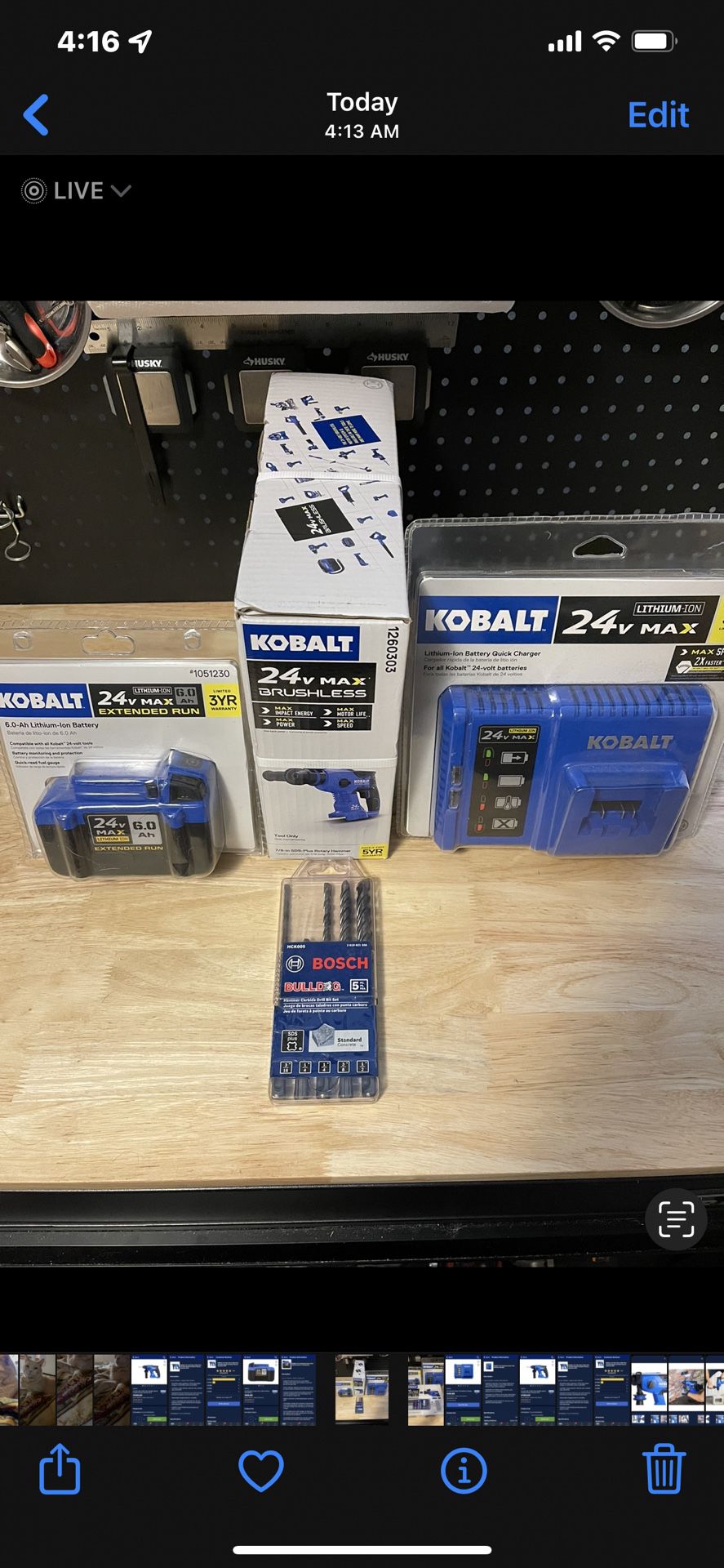 Kobalt 24V BRUSHLESS SDS+Kit MAJOR Extras!!!