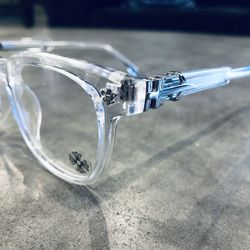 Chrome Anchor Hearts Glasses Clear Sunglasses Logo Stamps 