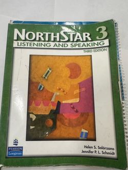 This is the cover of NorthStar 3: Listening and Speaking (Third Edition), an English language learning textbook.