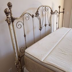 Cal King Distressed Metal Headboard 